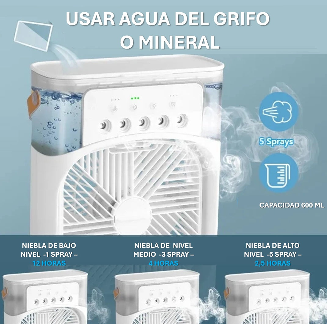 Ventilador Humidificador Aire  2 en 1 - USB