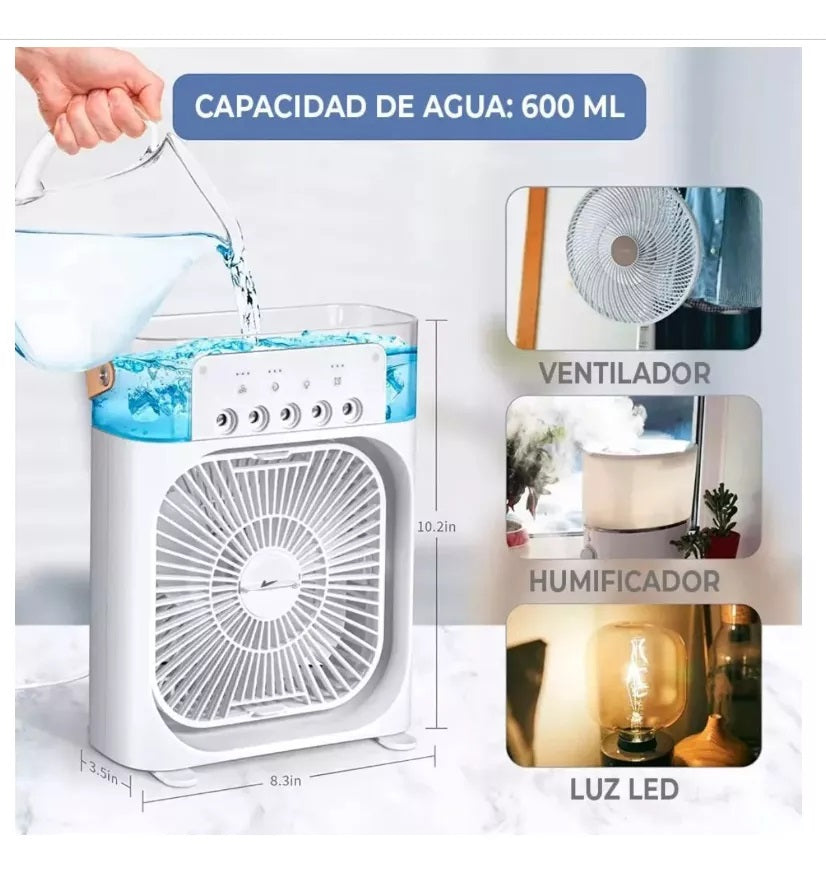 Ventilador Humidificador Aire  2 en 1 - USB