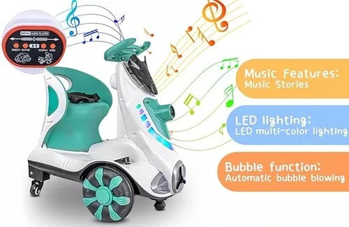 Auto para niños con burbujas