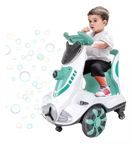 Auto para niños con burbujas